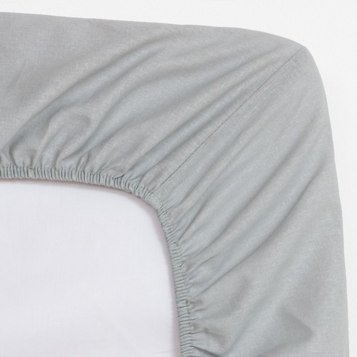 Простыня на резинке "этель" 160*200*25 см светло-серый (бязь) (1) 9046047
