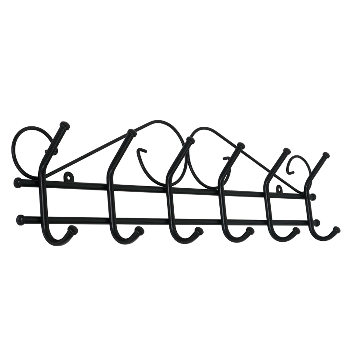 Вешалка настенная "ажур 6" (6 крючков) 710*80*210 мм  черный (1/5) вна 201 ч