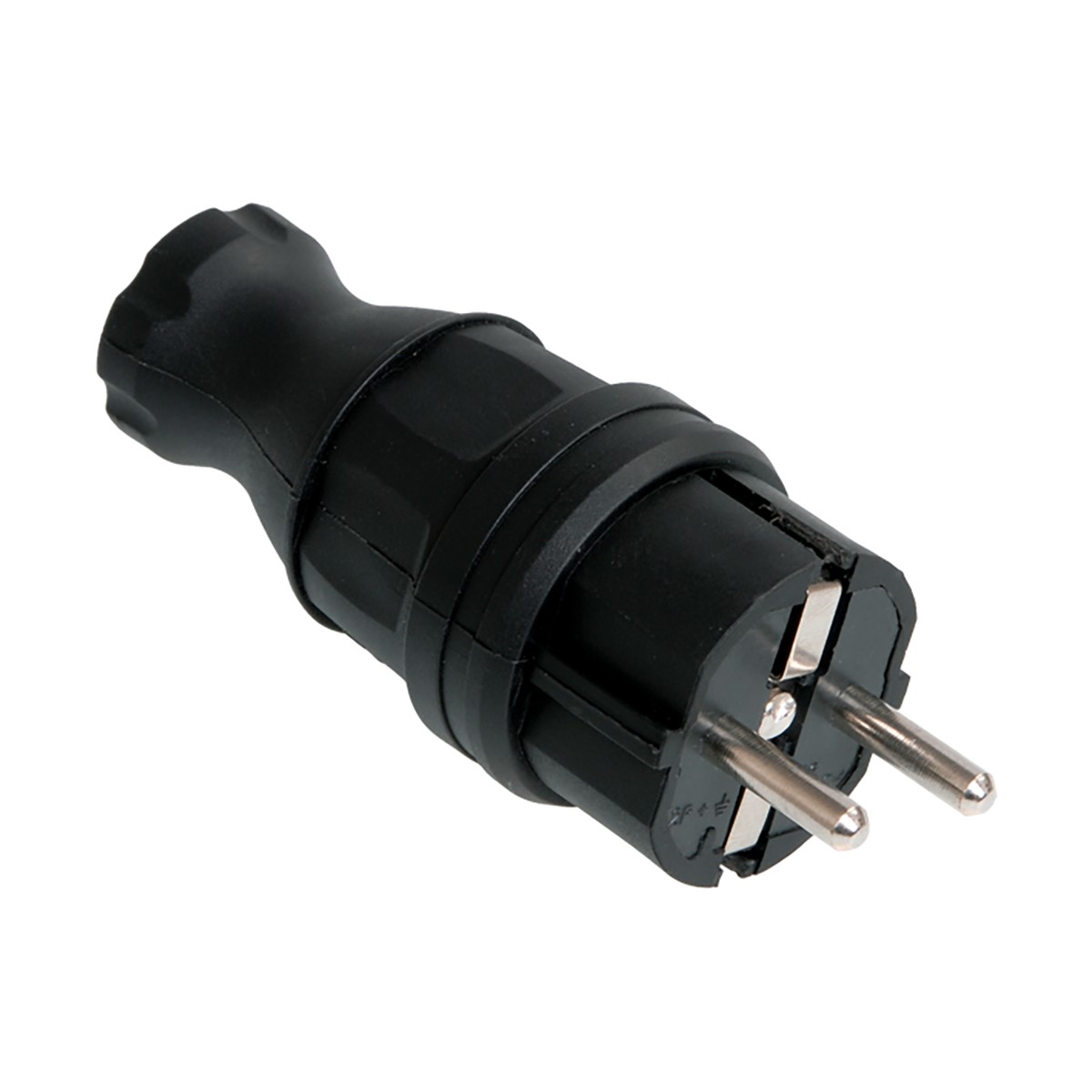 Вилка прямая с заземл. "омега" вбп3-1-0м, ip44, черный (1/30/180) "iek"