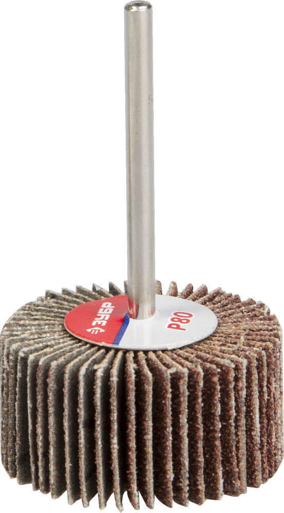 ЗУБР d 30x15 мм, P80, круг шлифовальный лепестковый, на шпильке d 3.2 мм