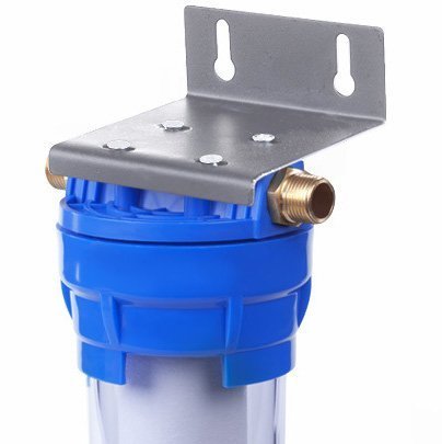 Фильтр магистральный Гейзер 1П 10SL 1/2" прозрачная колба с металической скобой