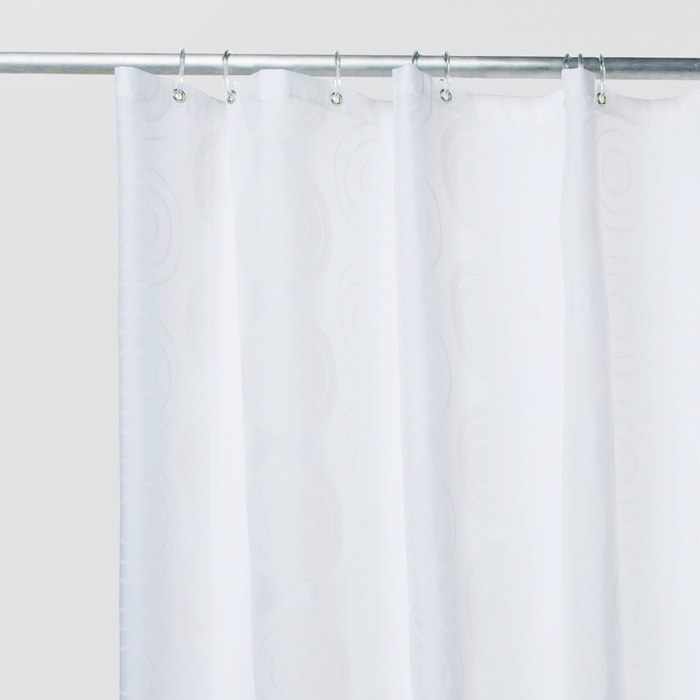 Штора для ванной 200*200 см (полиэстер) chequers white (1/20) "iddis" 432p20ri11