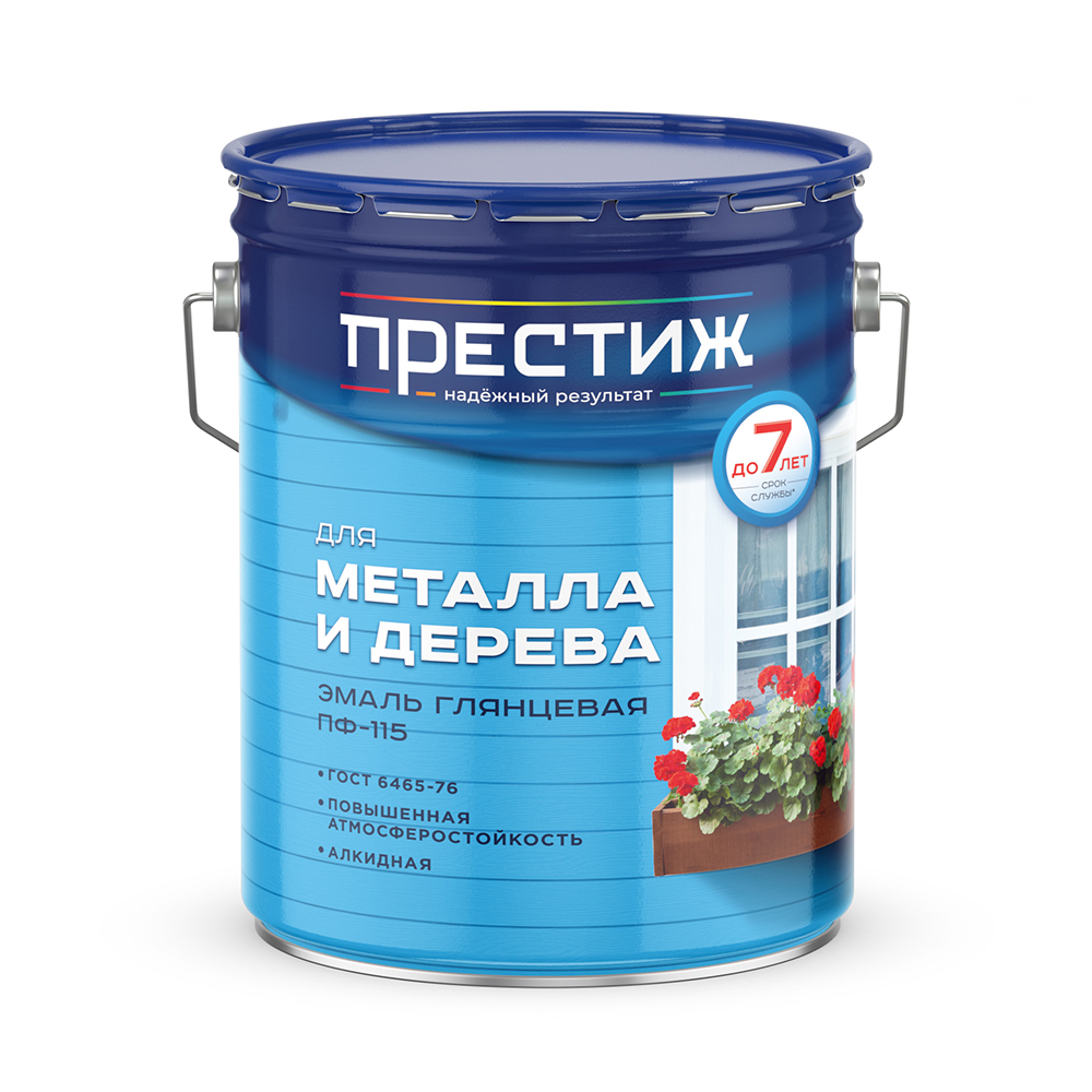 Эмаль пф-115 черная 20 кг (1) "престиж"