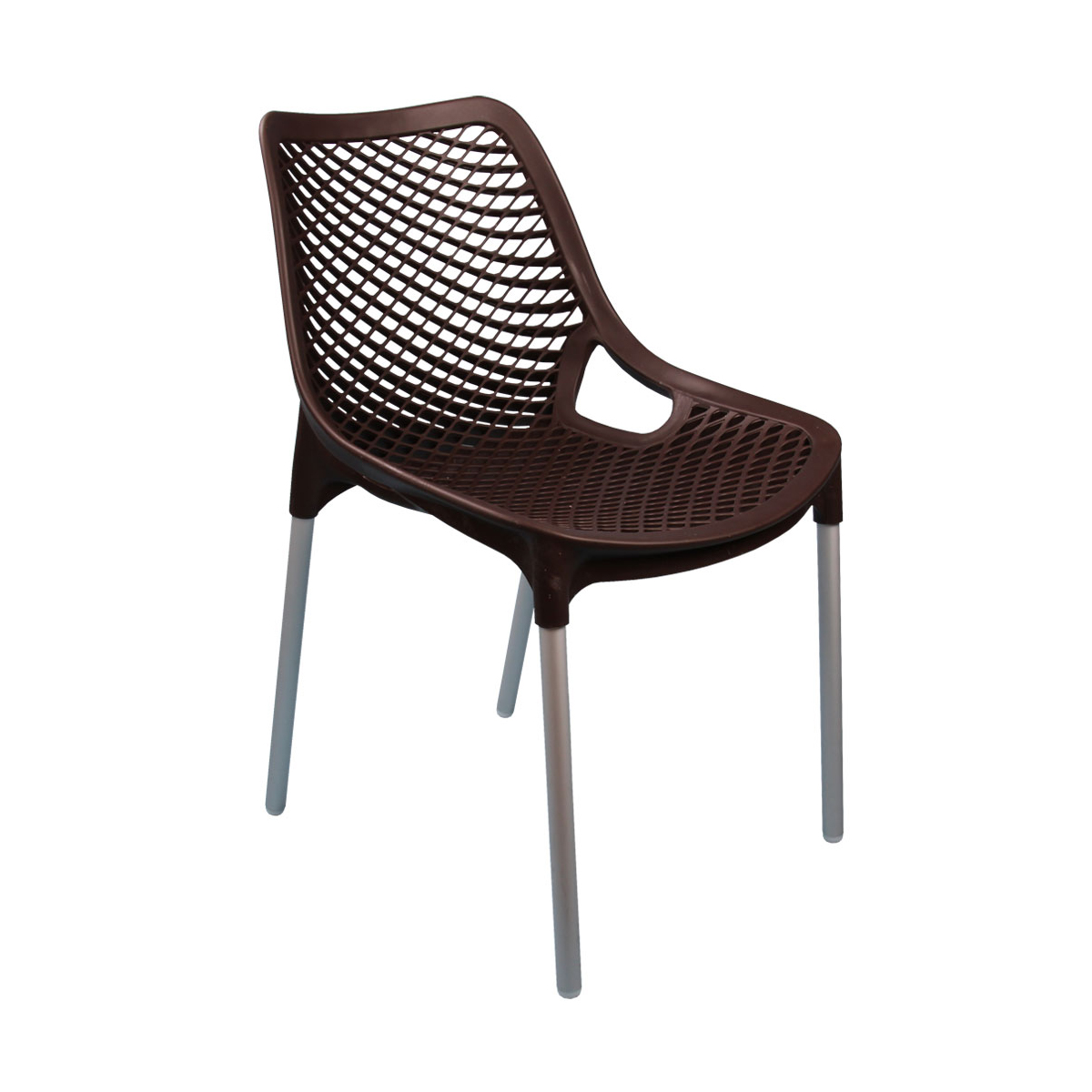 Стул пласт. "эврика" (коричневый) (1/3) "альтернатива" м6333