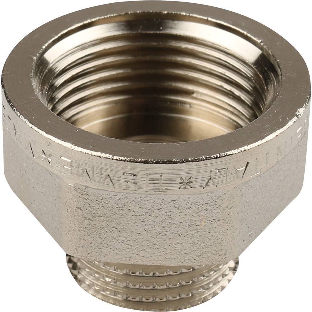 Переходник резьбовой ВН 3/4" x 1/2" никель TIEMME