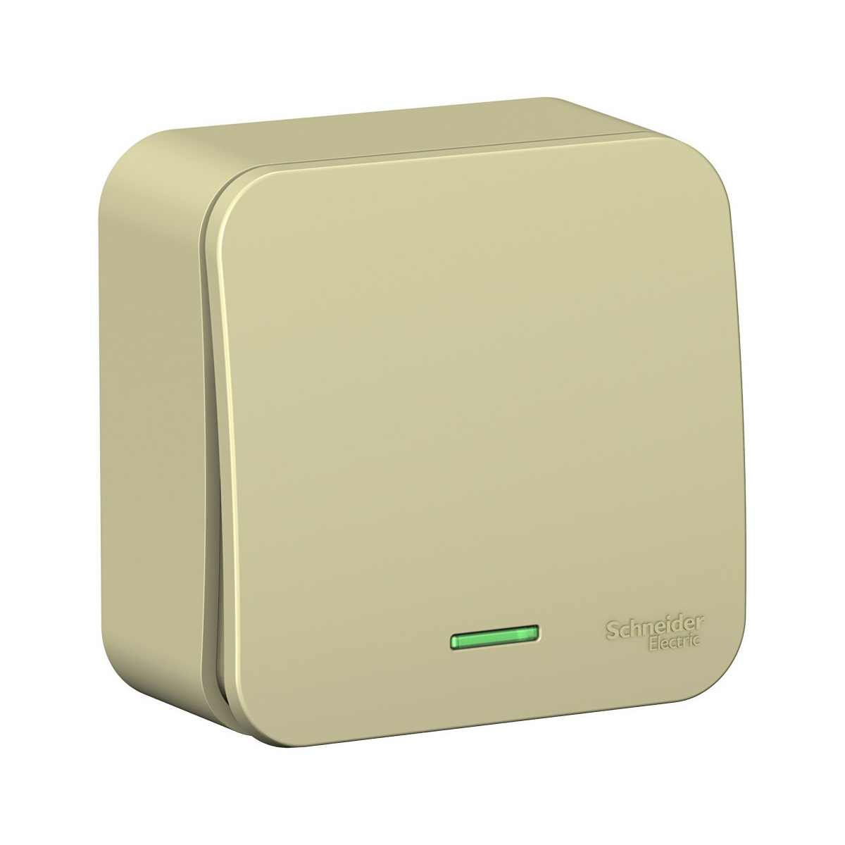 Переключатель открыт. уст. "blanca" 1 кл. с индикатором 10а, бежевый (1/15/30) "schneider"