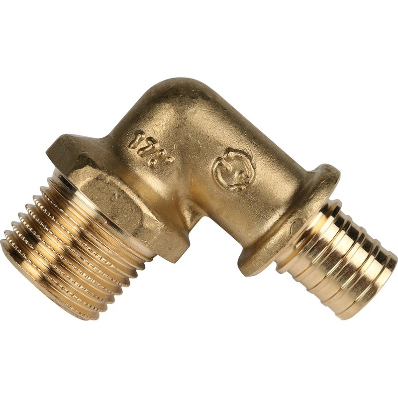 Угол переходной 16 x 1/2" НР аксиальный для труб PE-X STOUT