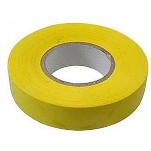 Изолента ПВХ, 15 мм х 10 м, желтая Сибртех (88790)