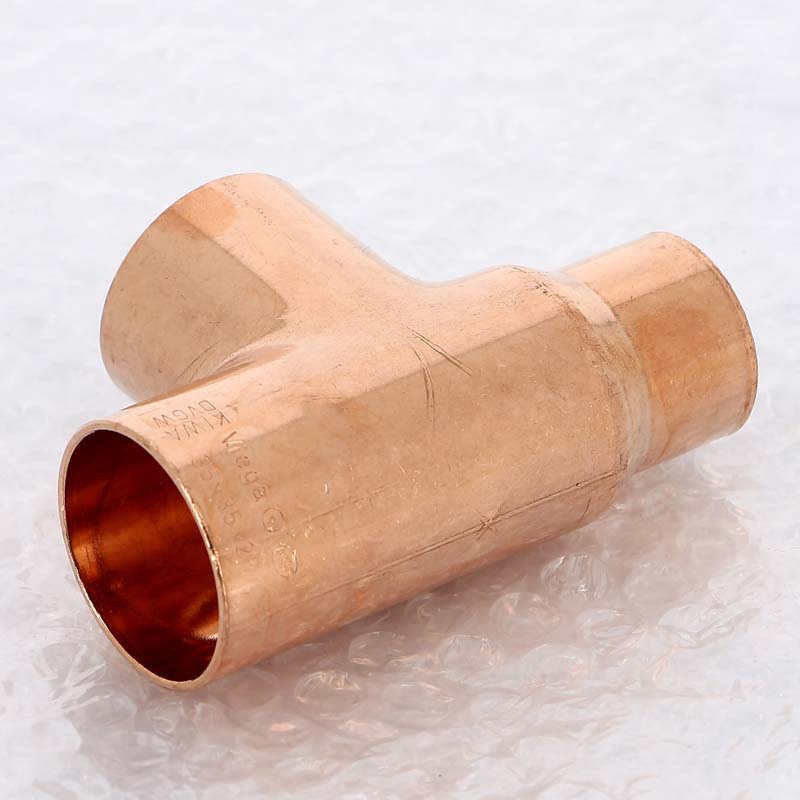 Тройник переходной под пайку 35 х 35 х 28 мм VIEGA медный