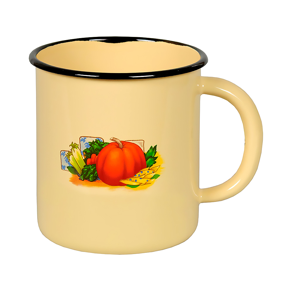 Кружка эмалиров. декор. 1 л (1/12) "стальэмаль"  1с3с