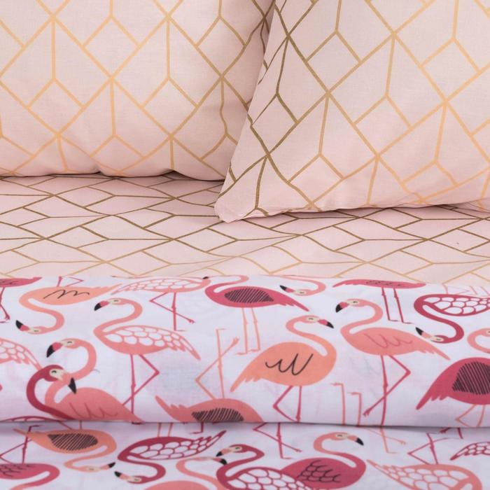 Постельное белье "этель" фламинго 1,5 сп. (бязь) (1/7) 4053327