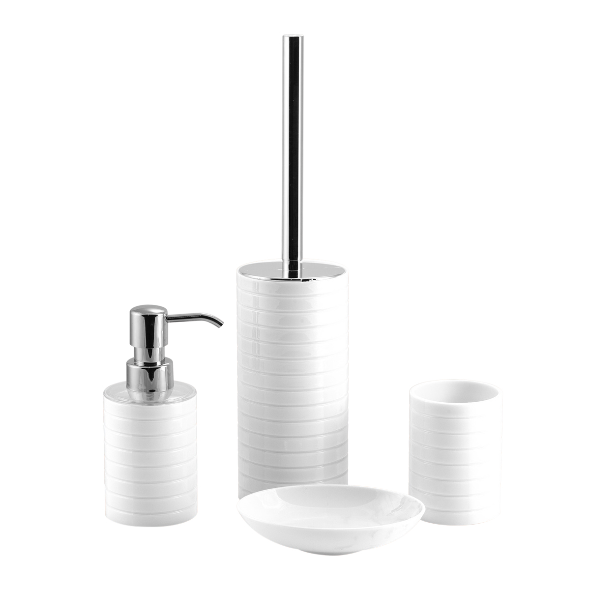 Дозатор для жидкого мыла "trento" пласт. (белый) (1/12) "swensa" swp-0680wh-a