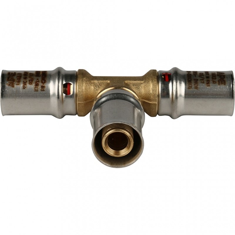 Тройник равнопроходной под пресс 16 х 2,0 STOUT для МП труб