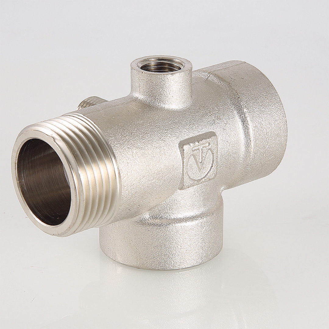 Пятиходовой соединитель резьбовой 1" х 110 мм (НР) для насоса латунь-никель VALTEC (VTr.600.N.06110)