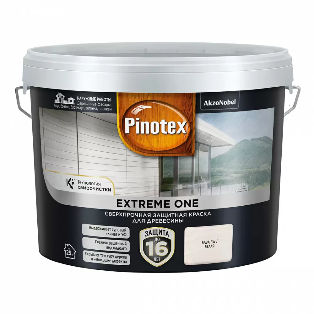 Pinotex Extreme ONE / Пинотекс Экстрим сверхпрочная защитная краска для древесины