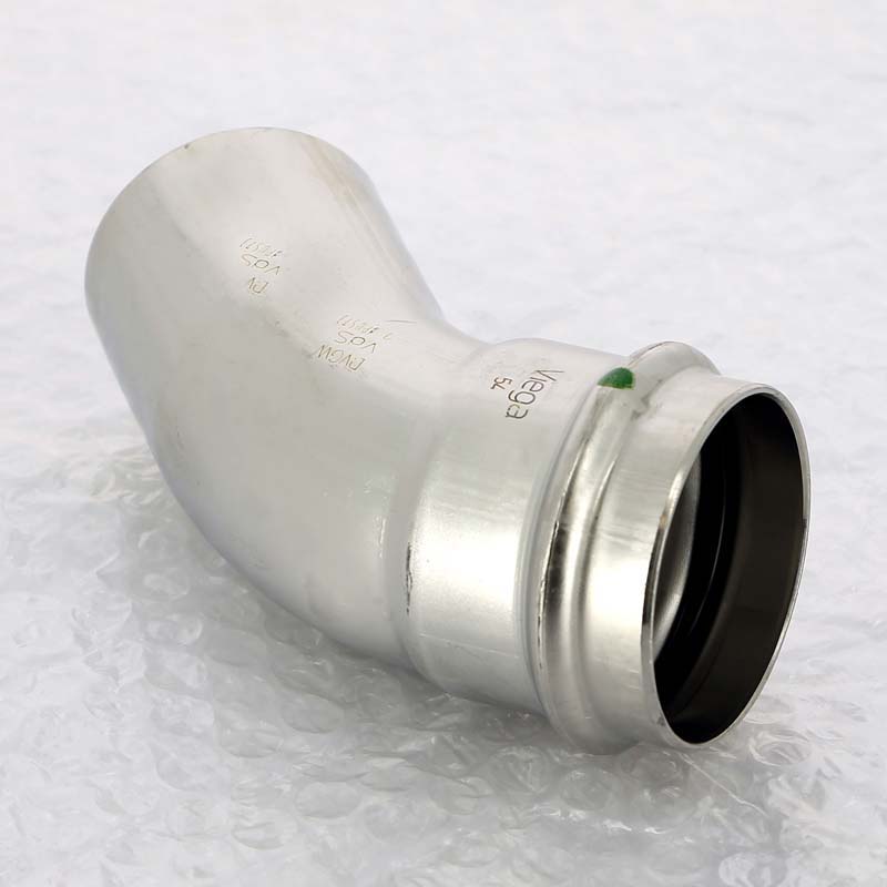 Угол-вставка пресс 45°54 нержавеющая сталь Sanpress Inox VIEGA