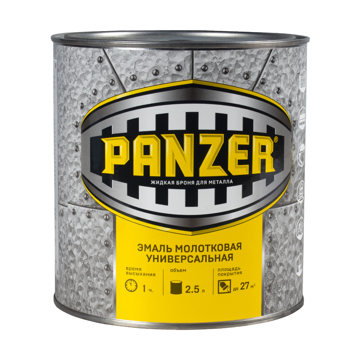 Эмаль универсальная молотковая синяя 2,5 л (1/6) "panzer"