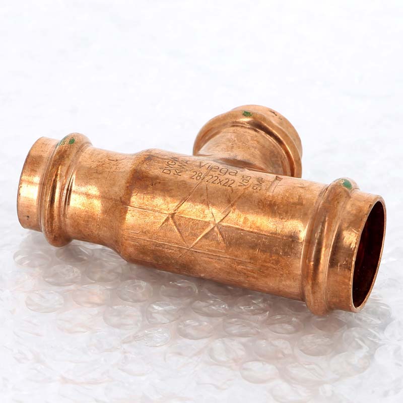 Тройник пресс медный Profipress VIEGA 28х22х22