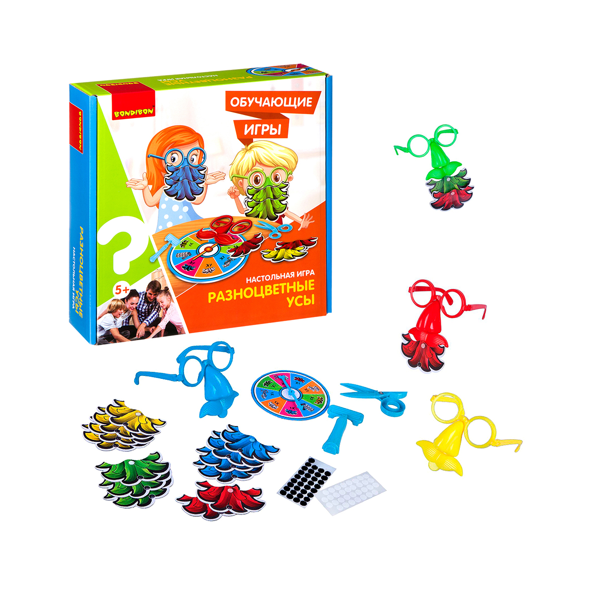 Игра обучающая "разноцветные усы" "bondibon" вв3154