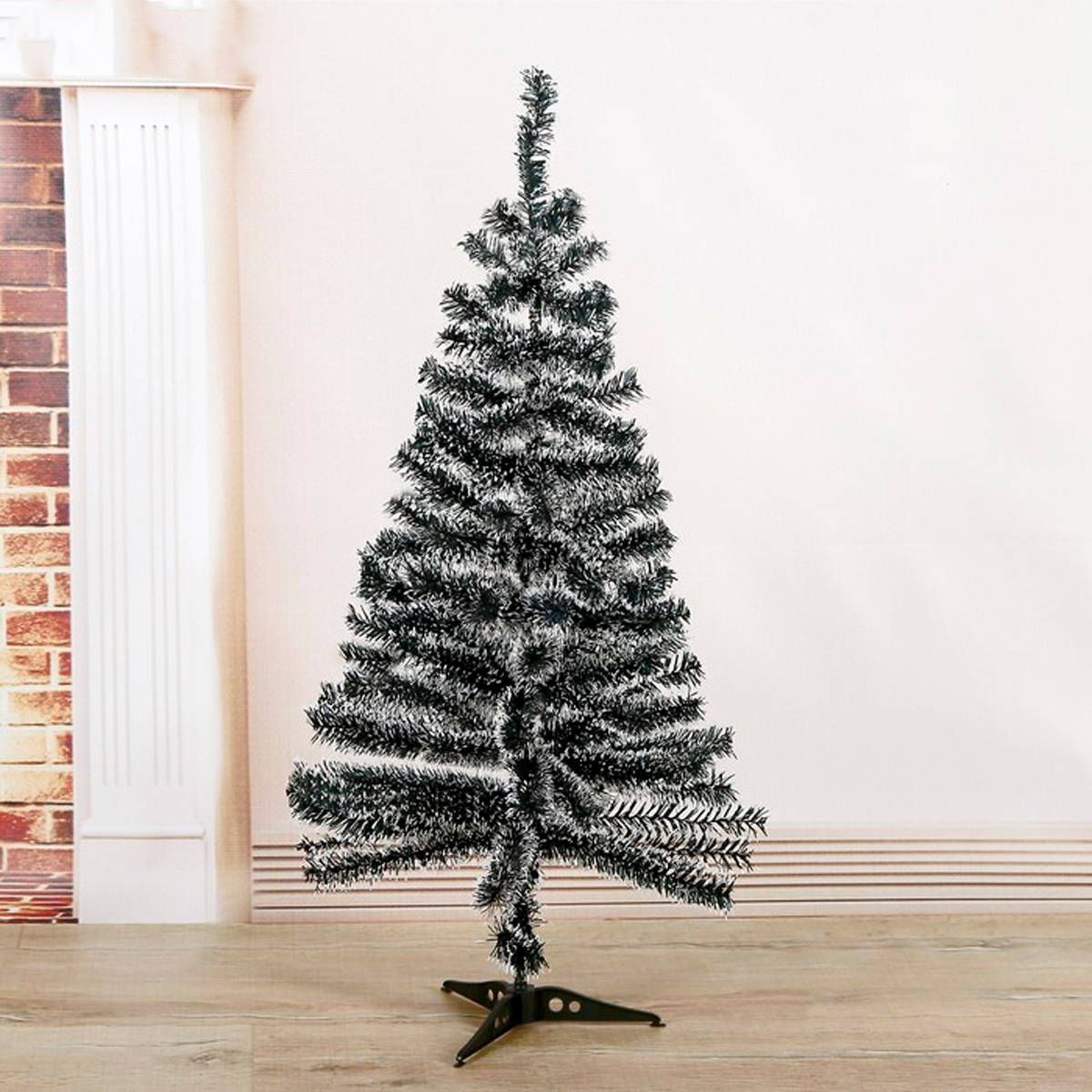 Ель декор. "радуга" 90 см, 90 веток (зеленая с белым) "зимнее волшебство" 703630