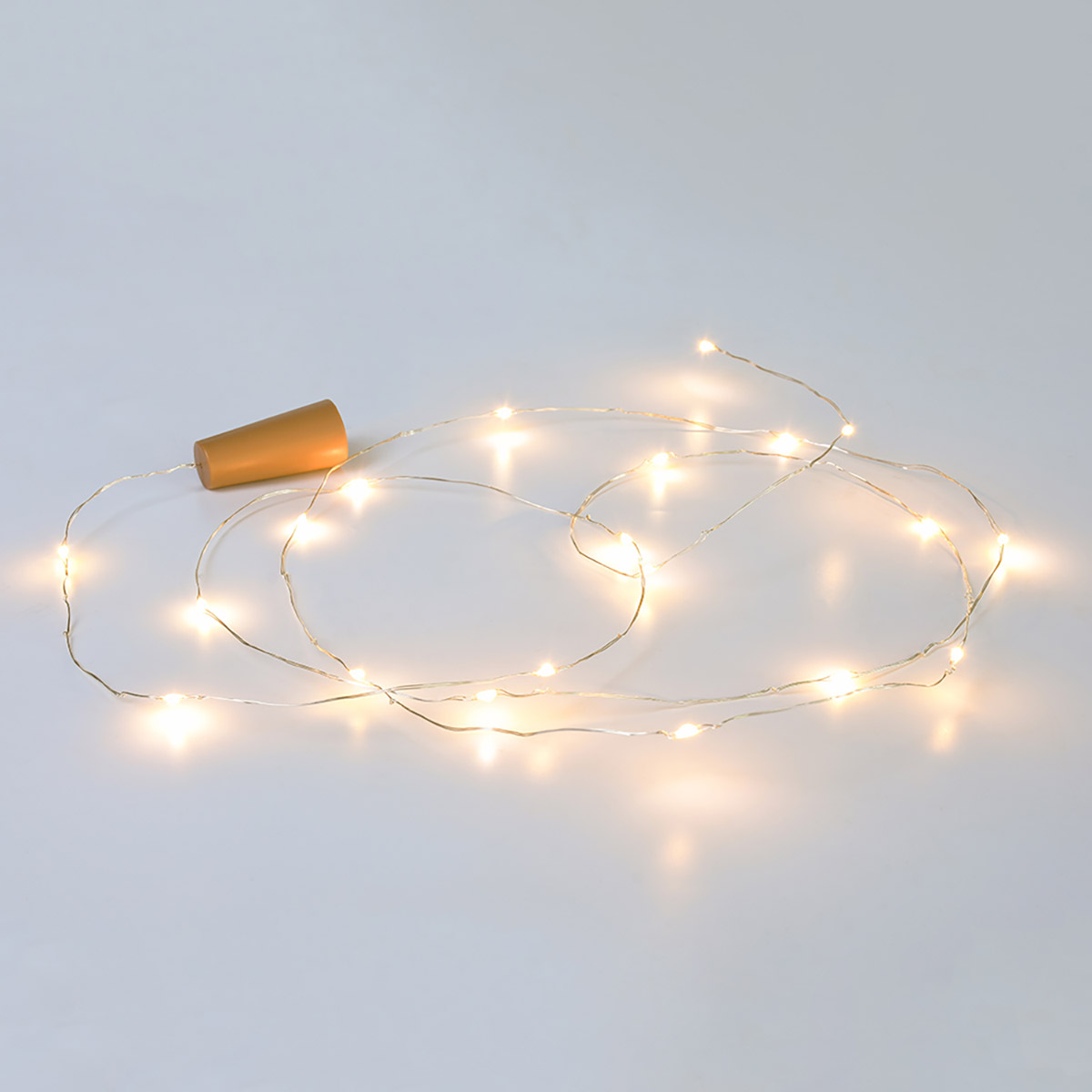 Электрогирлянда "пробка" 1 м, 10 теплых ламп, на батарейках (1/50) "vegas"