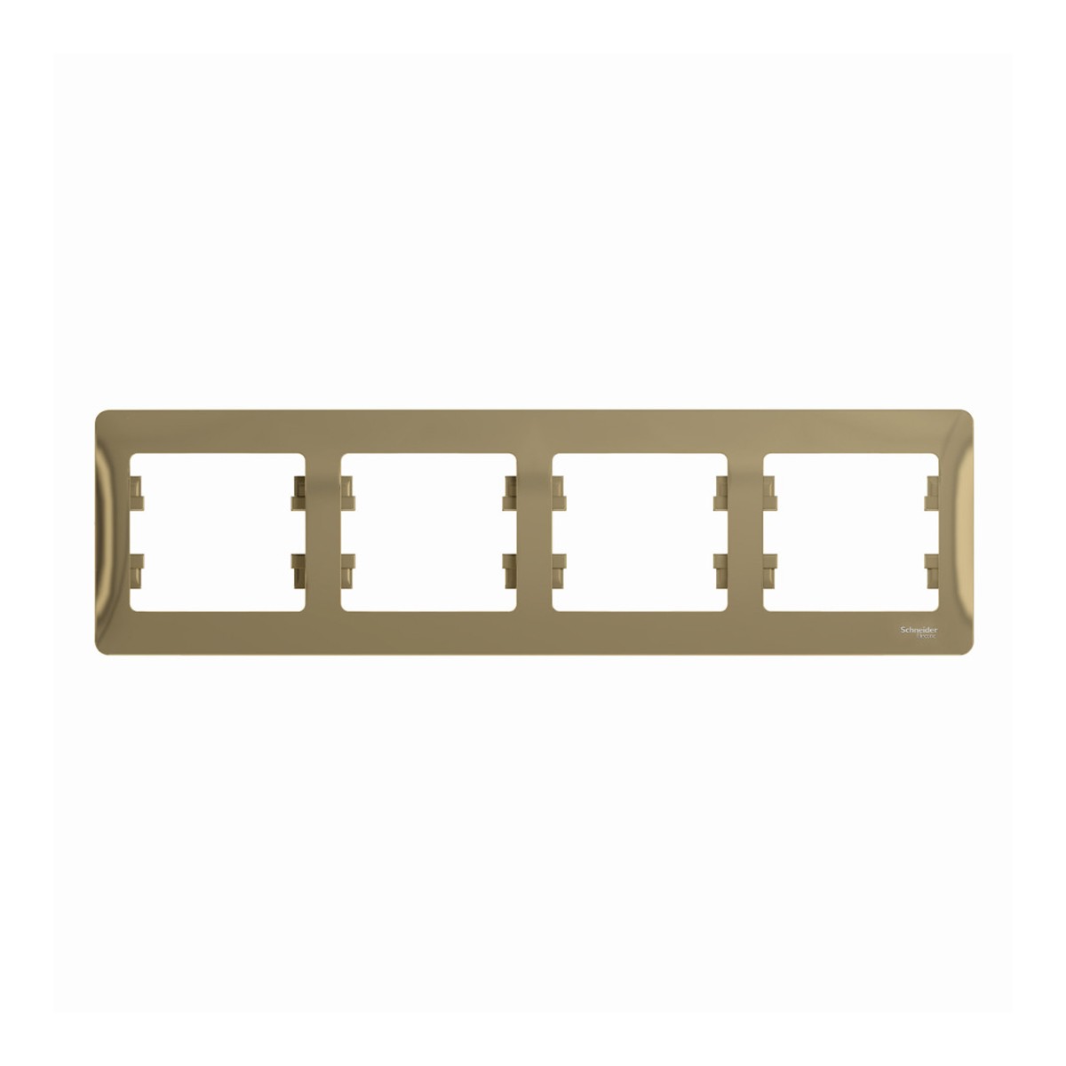 Рамка "glossa" 4-х местн. горизонтальная, титан (1/5/20) "schneider"