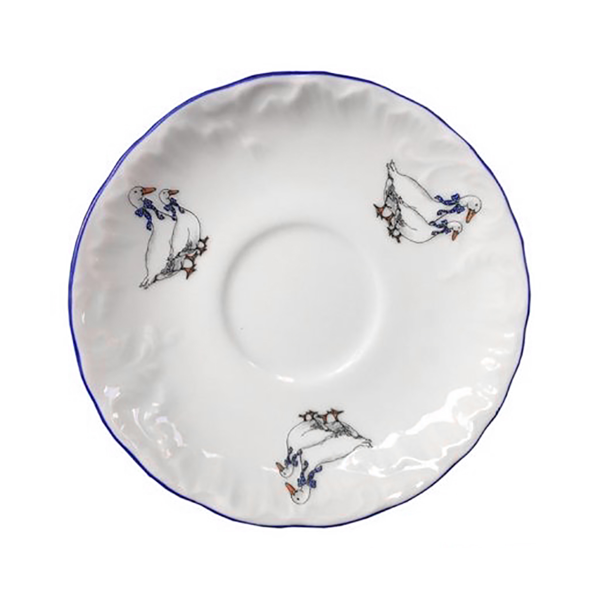 Блюдце "rococo" гуси 12,5 см (6/36) "cmielow" omd666-рококо-6