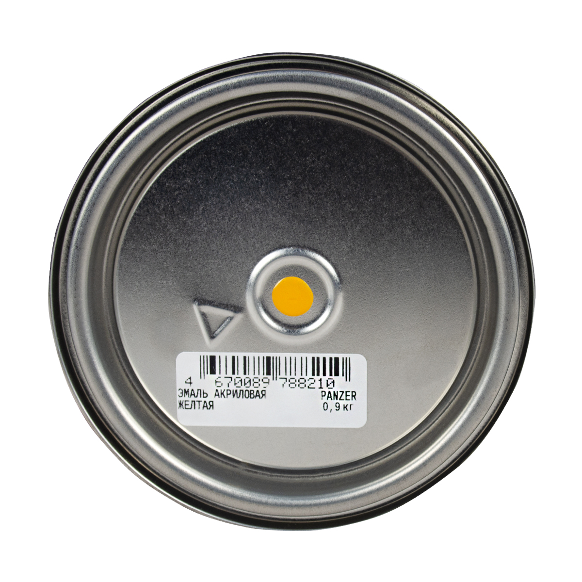 Эмаль акриловая полуглянцевая желтая 0,9 кг (1/14) "panzer"