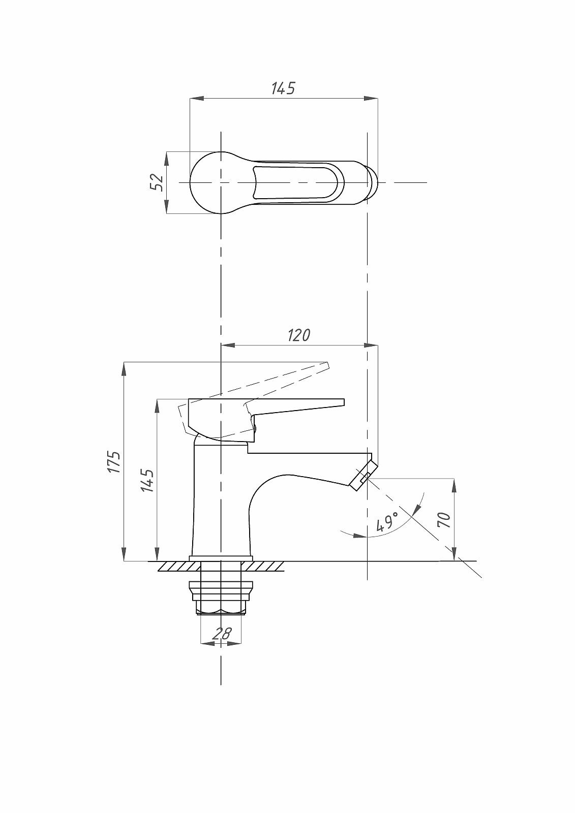 Смеситель для умывальника fzs-242-b100 (1/10) "fauzt"