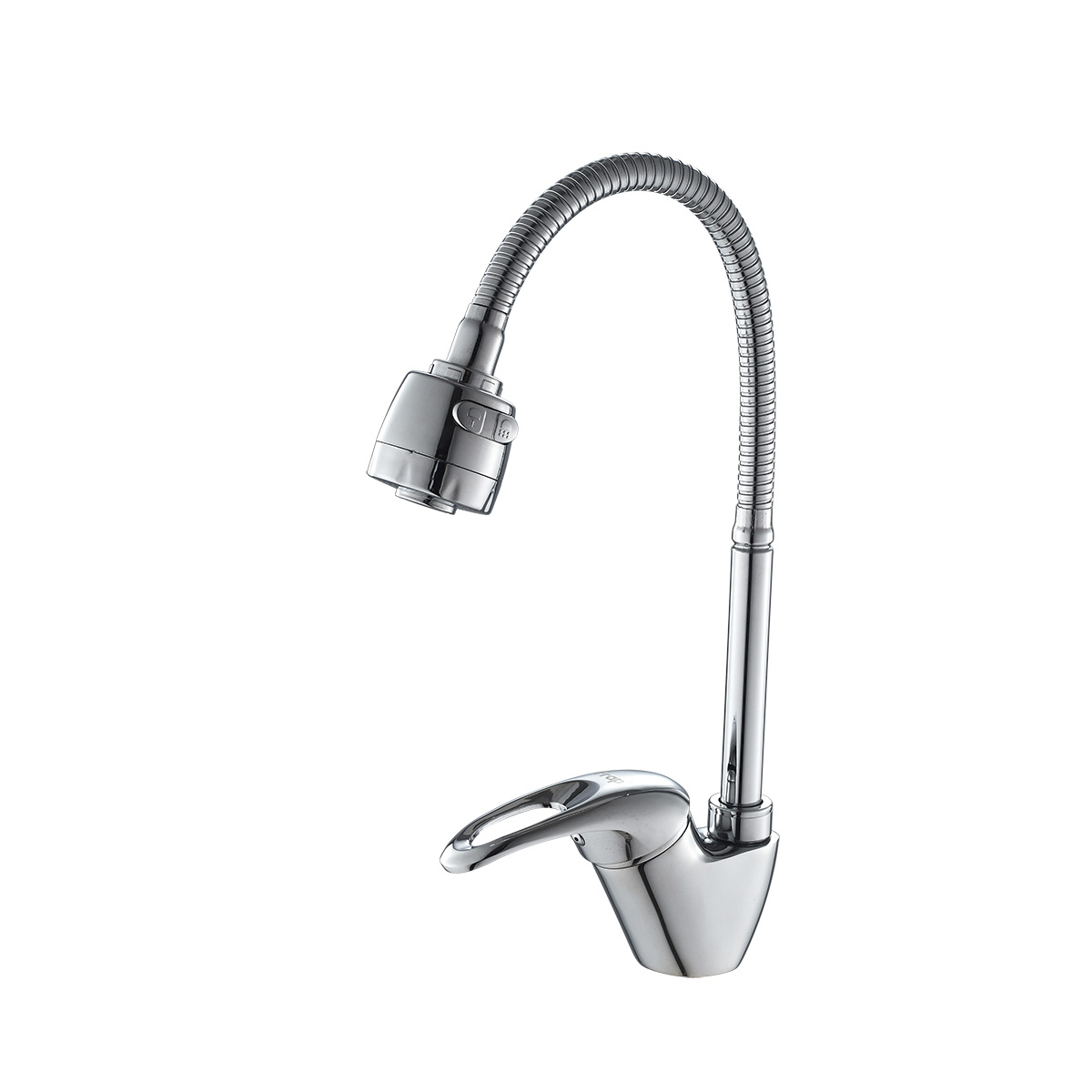Смеситель для кухни f4303 гибкий излив, хром (1/10) "frap"