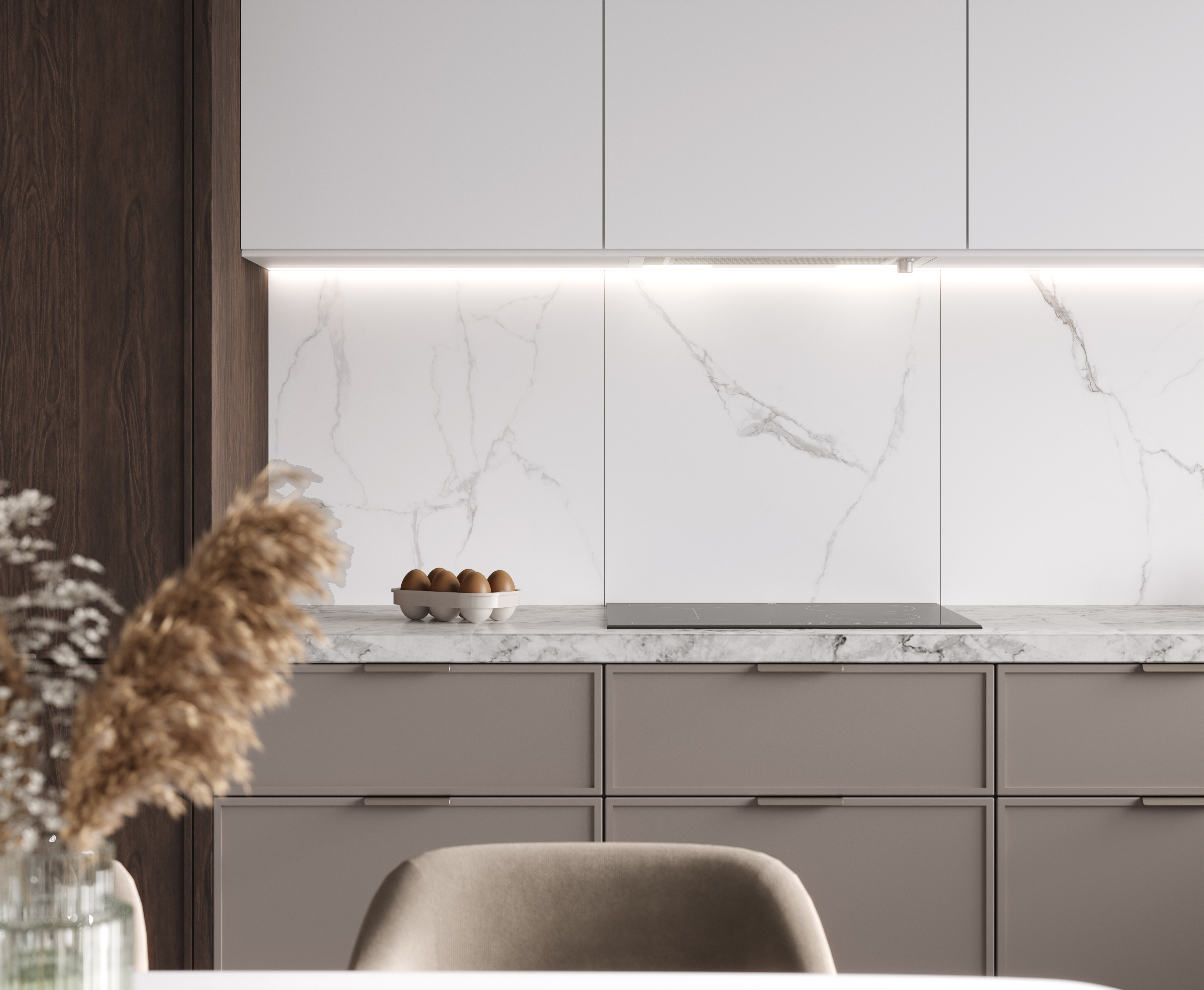 Mars grey керамогранит белый матовый карвинг 60x120