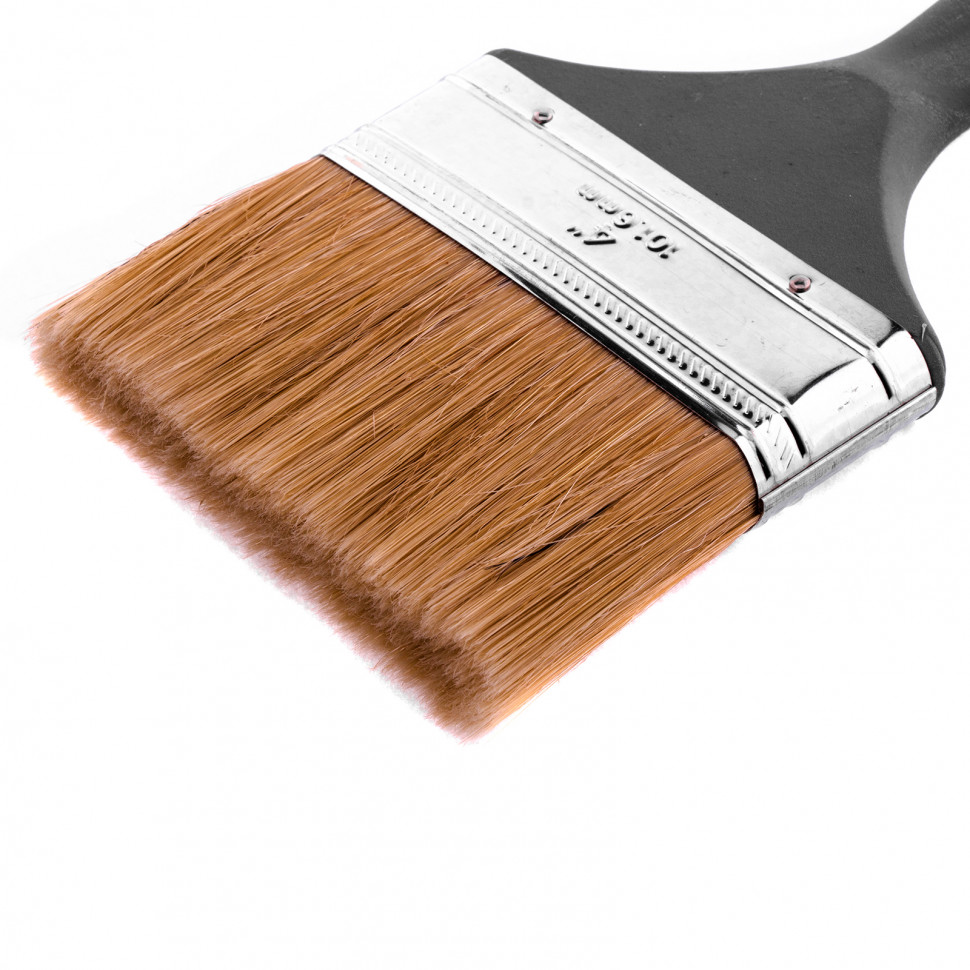 Кисть плоская "Евро" 4", натуральная щетина, пластмассовая ручка MTX (83067)