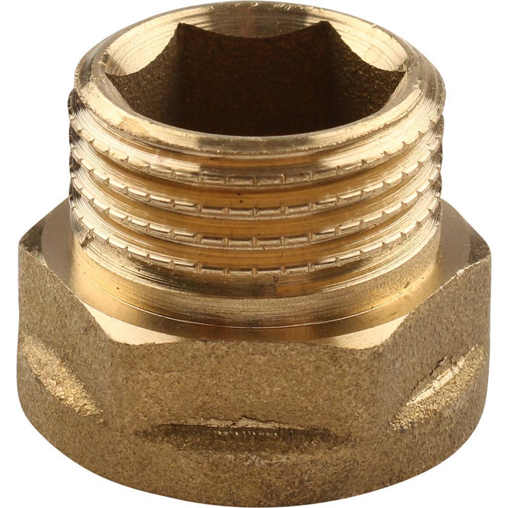 Переходник резьбовой ВН 1" x 3/4" латунь TIEMME