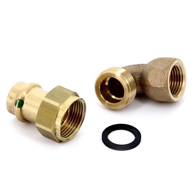 Угол пресс-В 18х1/2' с разъемным соединением и плоской прокладкой Sanpress VIEGA