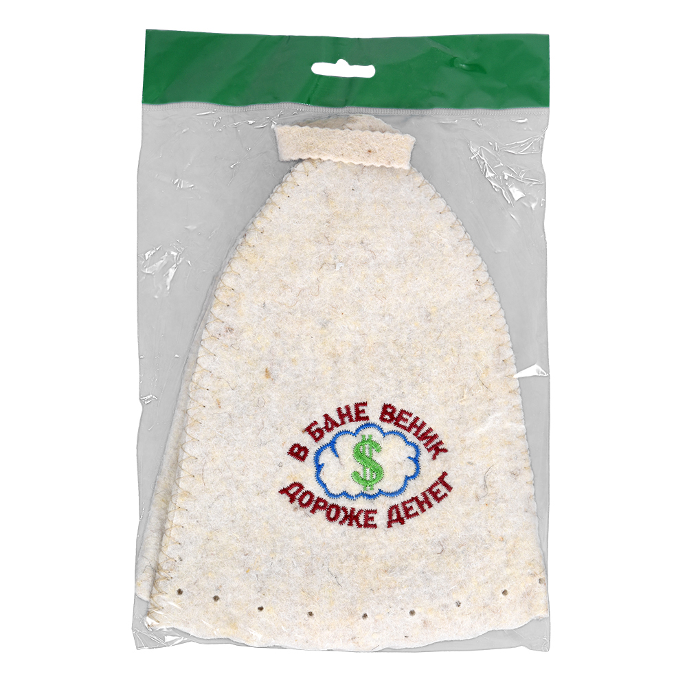 Шапка для бани и сауны "в бане веник дороже денег" (1/20) "hot pot" 41168