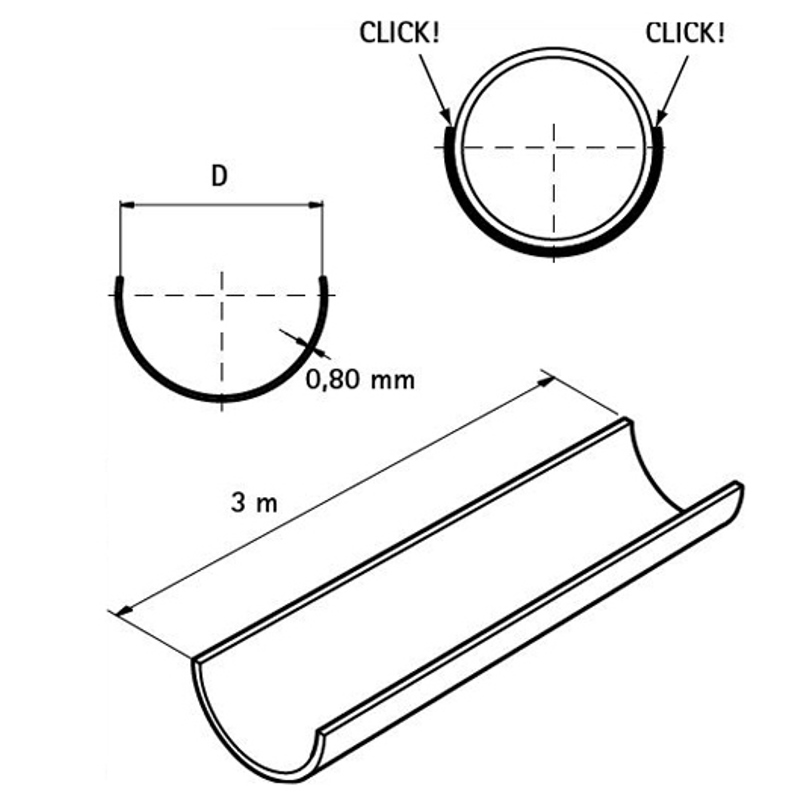 Желоб фиксирующий 3м/16мм WALRAVEN
