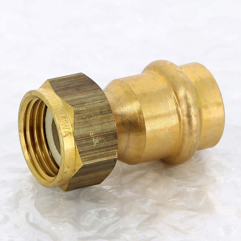 Муфта пресс-В с накидной гайкой плоская прокладка бронза Profipress G VIEGA 18 х 1/2"