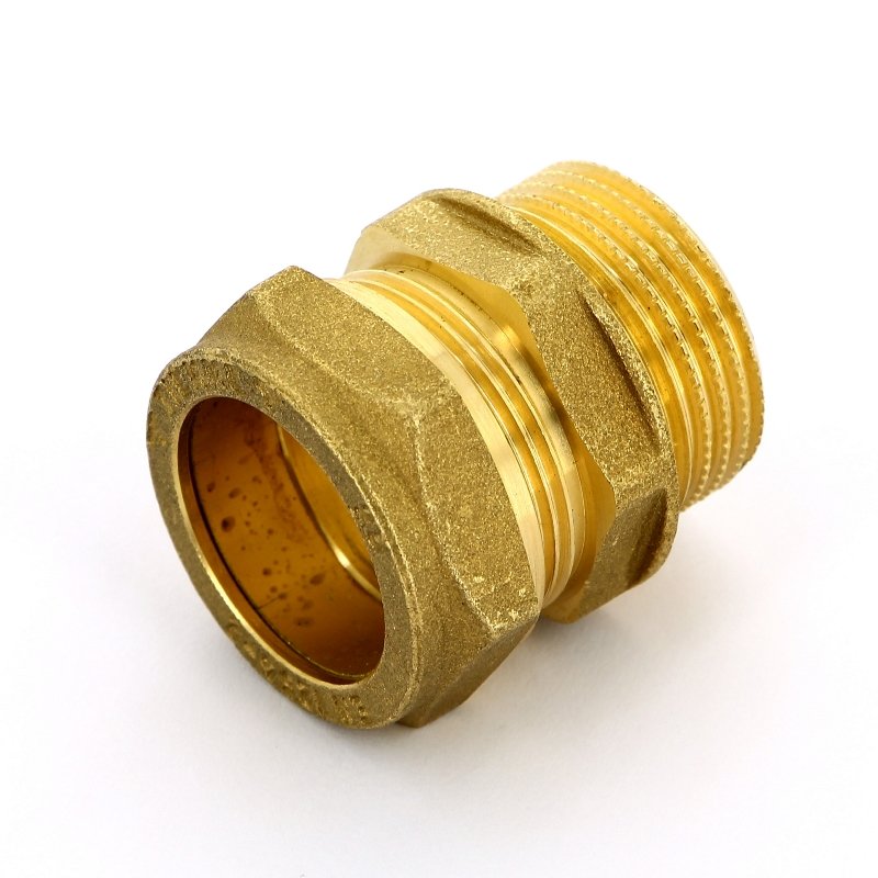 Муфта НР 10 x 1/2" обжим TIEMME (коррозионно стойкая латунь)