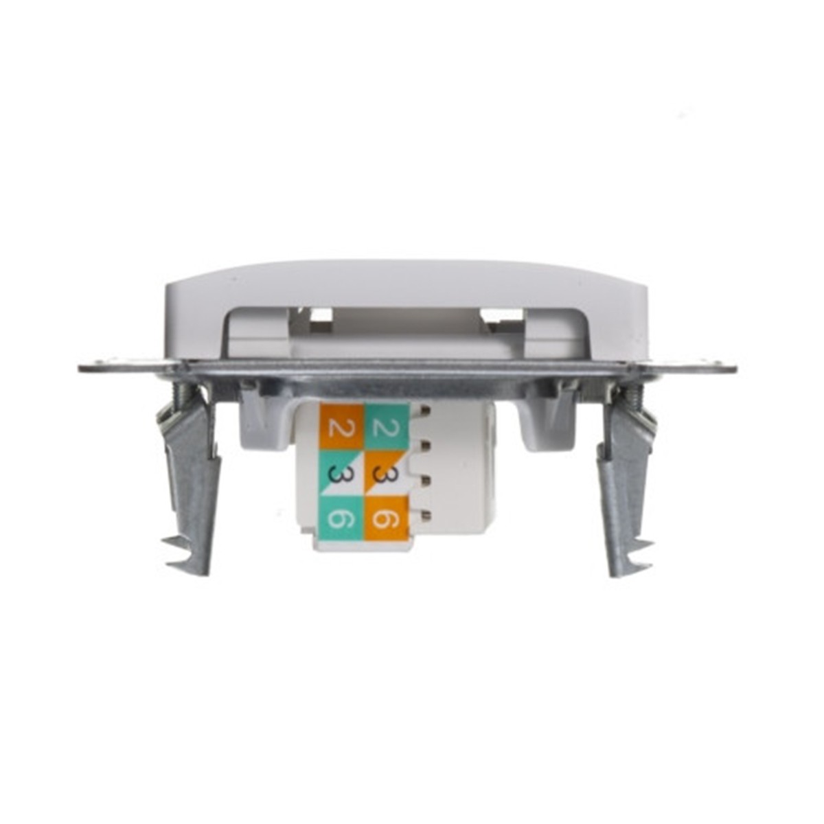 Розетка компьютерная и телеф. "glossa" 2-х местн. rj11+rj45 (механ.) белый (1/10/160) "schneider"