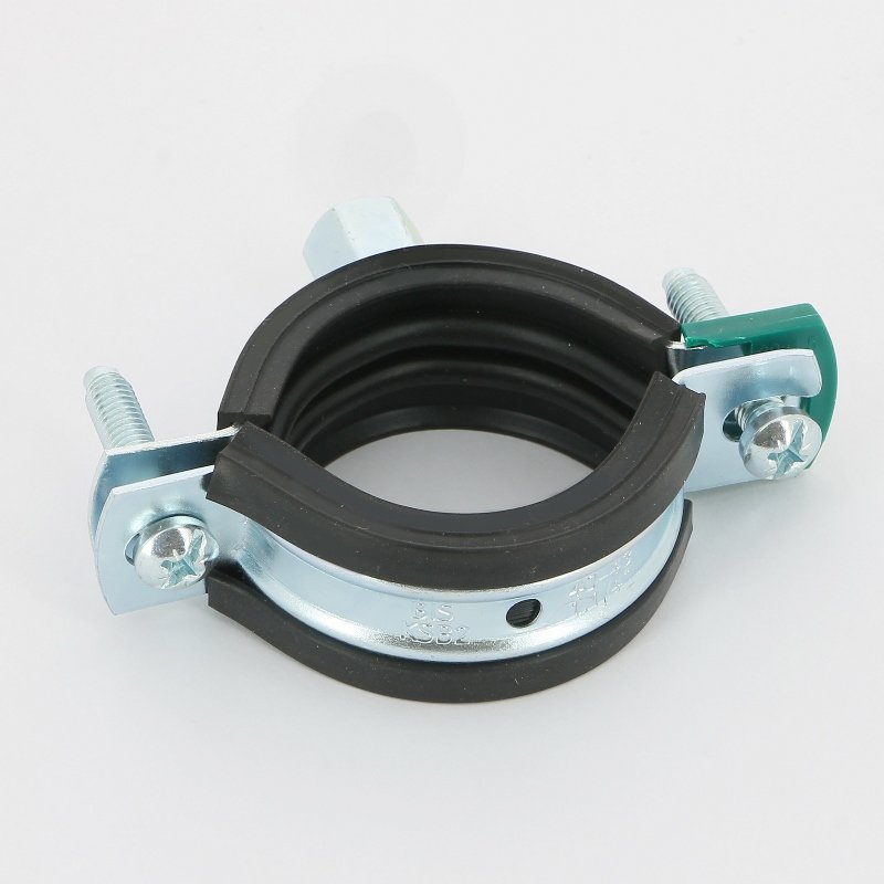 Хомут для труб Walraven KSB2 М8/М10 1"1/4 ( ⌀ 40-43 мм) шумопоглощающий, EPDM, быстрый замок