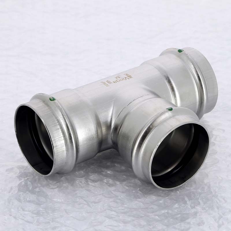 Тройник пресс 54 нержавеющая сталь Sanpress Inox VIEGA