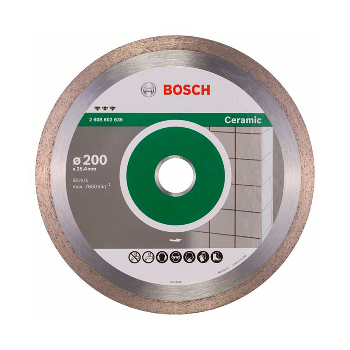Круг отрезной алмазный по камню 200 х 2,2 х 25,4 мм (1) "bosch" 2608602636