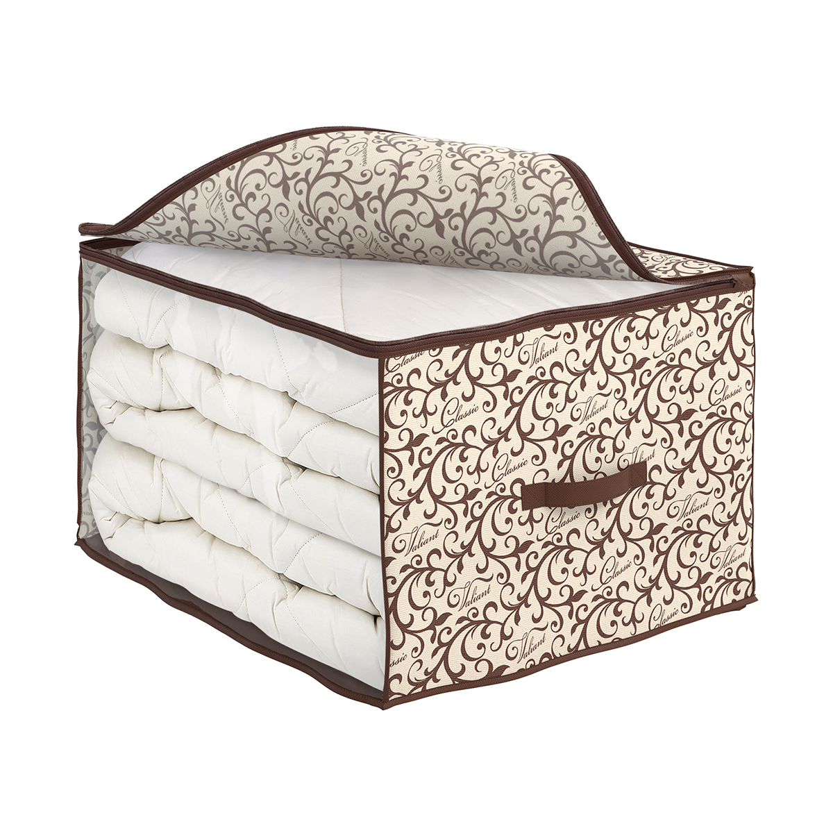 Кофр для хранения "classic" 60*50*35 см с застёжкой-молнией (1/24) "valiant" cl-cb-m