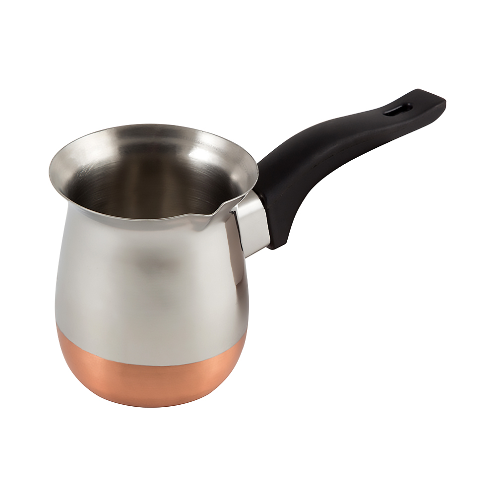 Кофеварка (турка) cw-350c сталь, медное дно 350 мл (1/6/36) "mallony"