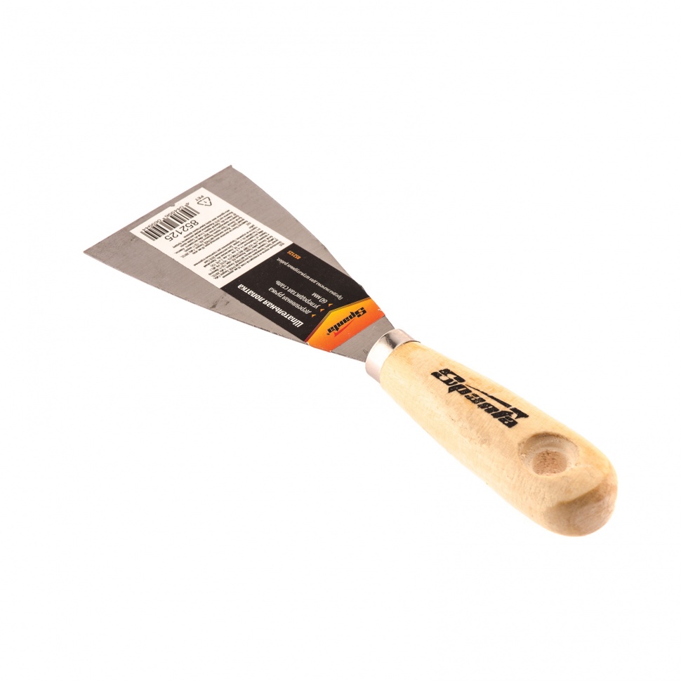 Шпательная лопатка из углеродистой стали, 60 мм, деревянная ручка Sparta (852125)