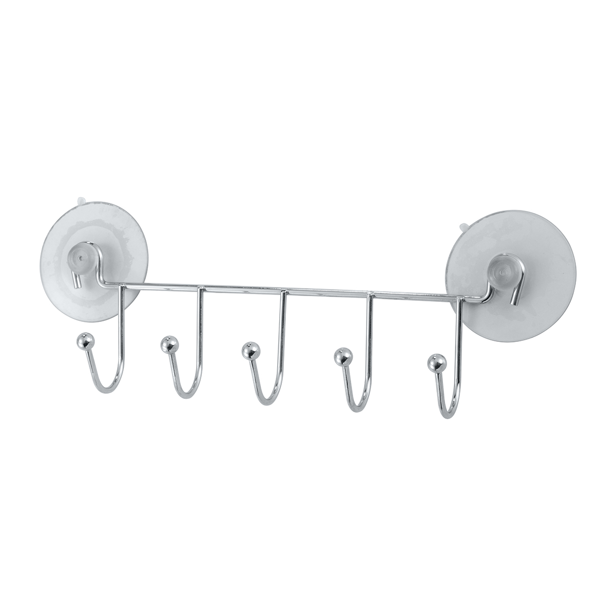 Крючок на присосках (5 крючков) хром. (1/24/48) "рыжий кот"  eline-wh-1