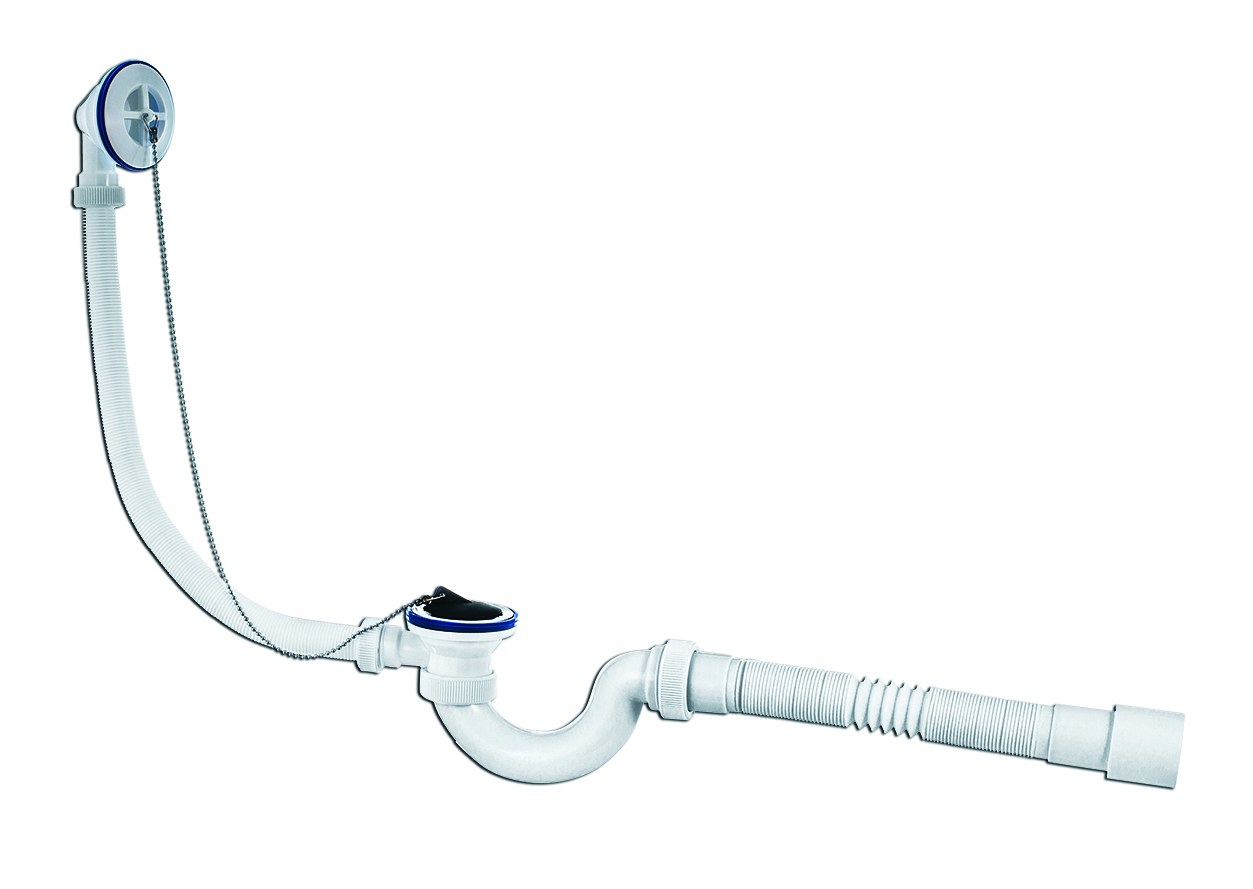 Сифон для ванн "элит мини" с гофротрубой 600 мм (1/25) "вирпласт"