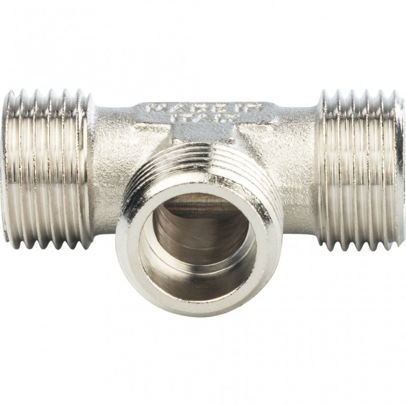 Тройник резьбовой НР 3/4" никель STOUT