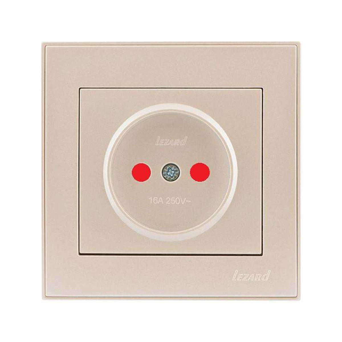 Розетка "rain" 1 местн. с заземл, с шторками (керамика) жемч.-белый (1/10/120) "lezard" 703-3030-124