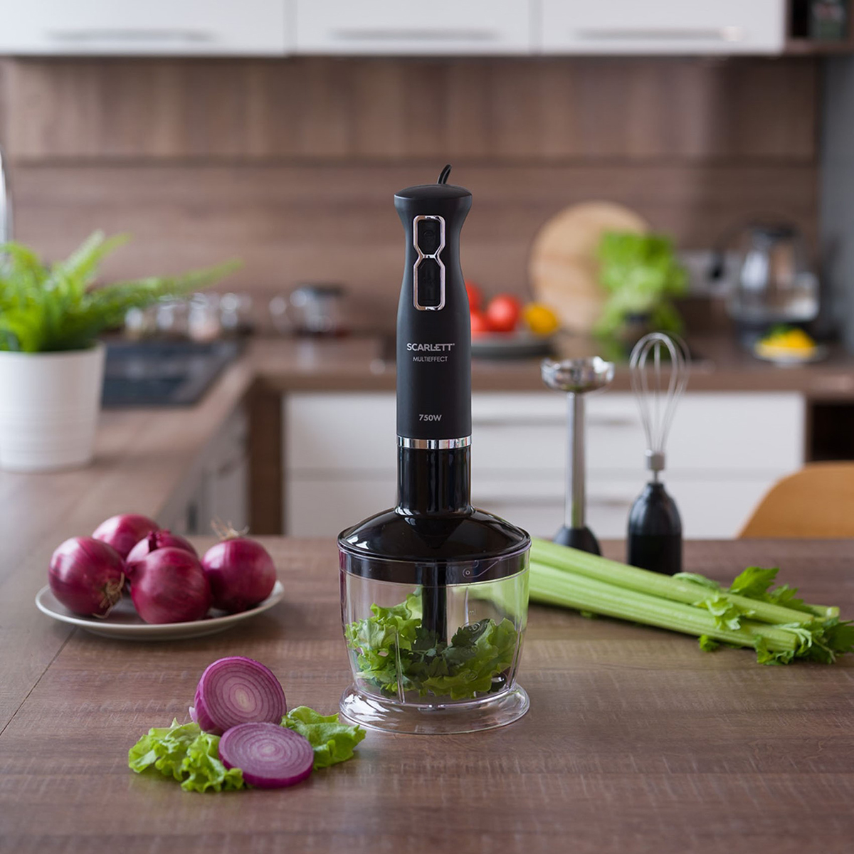 Блендер погружной sc-hb42f39  750 вт, 2 скорости (измельчитель, венчик) (1/8) "scarlett"